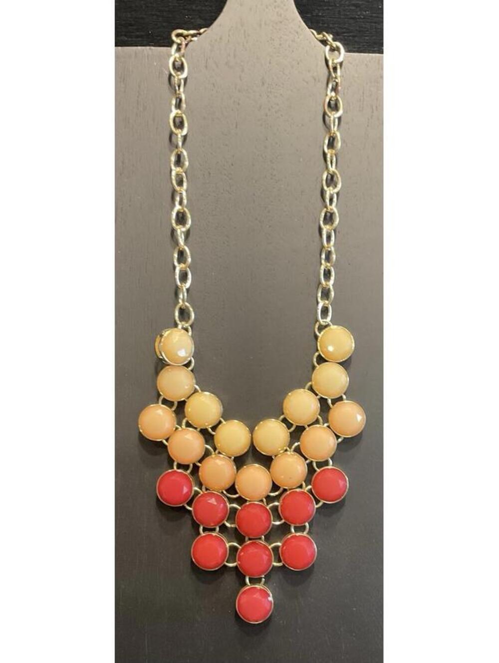 NY & CO. Beautiful Gold Tone Chain With Cascading Jewel Necklace # 177